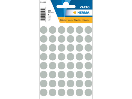 HERMA Pastille adhésive, diamètre: 13 mm, gris