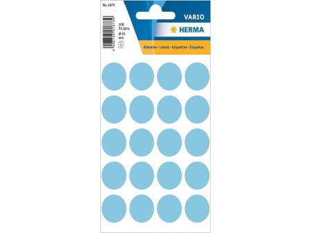 HERMA Pastille adhésive, diamètre: 19 mm, bleu