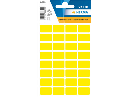 HERMA Etiquette multi-usage, 12 x 18 mm, jaune