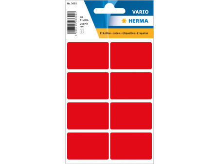 HERMA Etiquette multi-usage, 26 x 40 mm, rouge