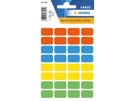 HERMA Etiquette multi-usage, 12 x 19 mm, assorti