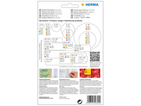 HERMA Etiquette multi-usage, 5 x 35 mm, grand paquet, blanc