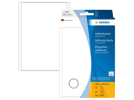 HERMA Etiquette multi-usage, 100 x149 mm, grand paquet,blanc
