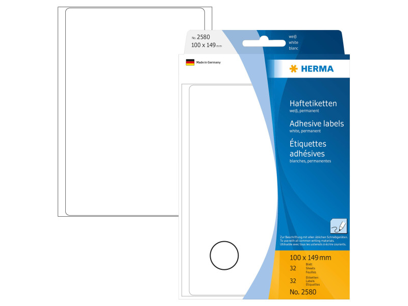 HERMA Etiquette multi-usage, 100 x149 mm, grand paquet,blanc