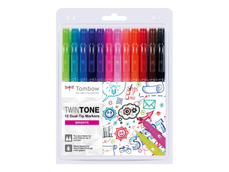 Tombow Feutre double pointe 'TwinTone' Bright Colours