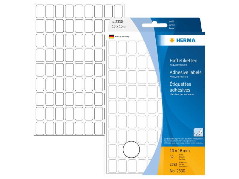 HERMA Etiquette multi-usage, 10 x 16 mm, grand paquet,blanc