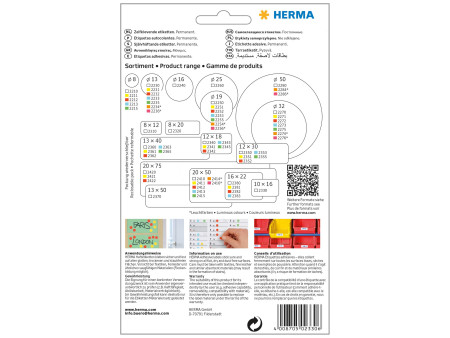 HERMA Etiquette multi-usage, 10 x 16 mm, grand paquet,blanc