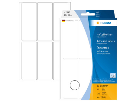 HERMA Etiquette multi-usage, 32 x 82 mm, grand paquet,blanc
