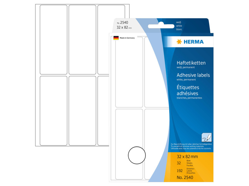 HERMA Etiquette multi-usage, 32 x 82 mm, grand paquet,blanc
