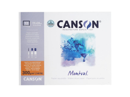 CANSON Bloc de papier aquarelle 'Montval', 190 x 240 mm