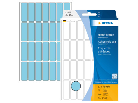 HERMA Etiquette multi-usage, 13 x 40 mm, grand paquet, bleu