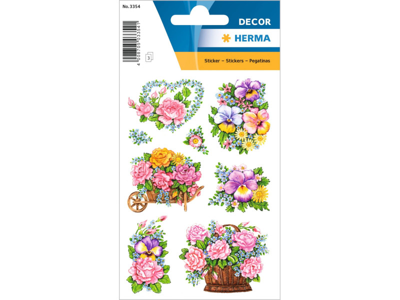 HERMA Sticker DECOR 'Pots de fleurs nostalgiques'