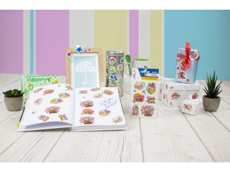 HERMA Sticker DECOR 'Pots de fleurs nostalgiques'