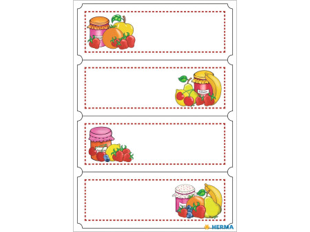 HERMA Étiquette de cuisine Choix de fruits, 76 x 28 mm