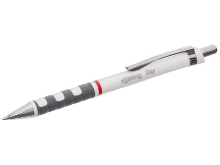 rotring Stylo à bille rétractable Tikky, blanc