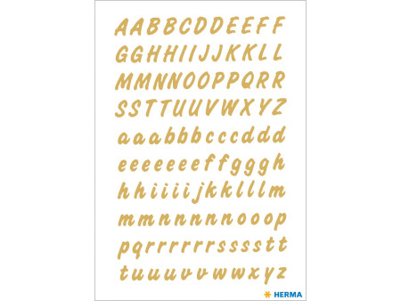 HERMA stickers alphabétique A-Z, or, film résistant aux