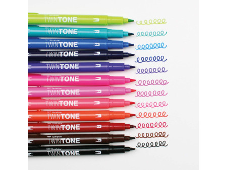Tombow Feutre double pointe 'TwinTone' Bright Colours