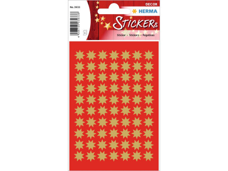 HERMA Autocollants de Noël DECOR 'étoiles', 10 mm, or
