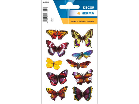 HERMA Autocollants DECOR 'Papillons', pailleté