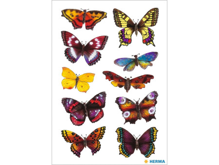 HERMA Autocollants DECOR 'Papillons', pailleté