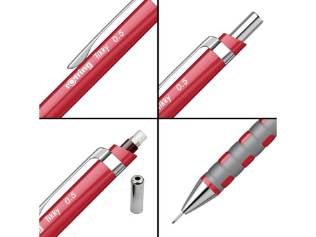 rotring Porte-mines Tikky 0,5 mm, rouge