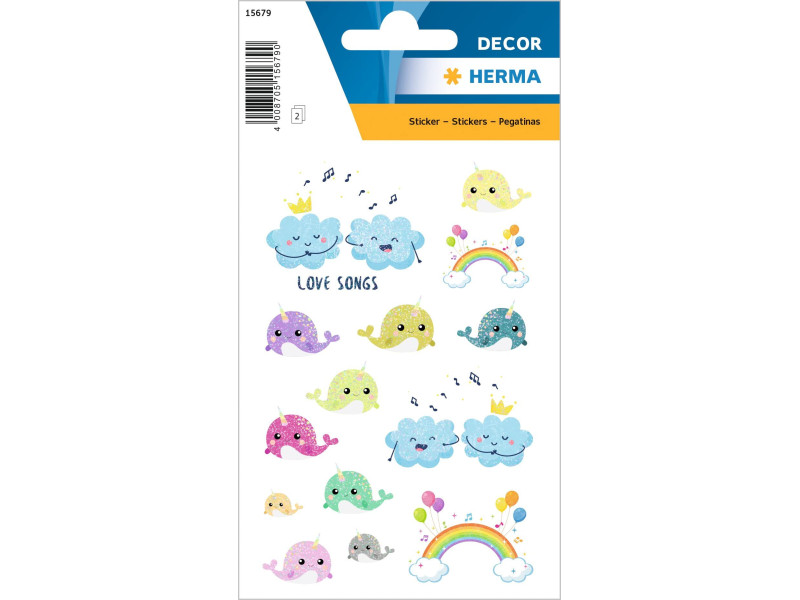 HERMA Sticker DECOR 'Love Songs', pailleté