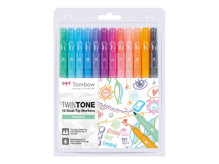 Tombow Feutre double pointe 'TwinTone' Pastell Colours