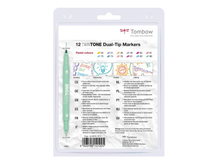 Tombow Feutre double pointe 'TwinTone' Pastell Colours