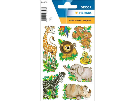 HERMA Autocollants DECOR 'Animaux de la jungle'