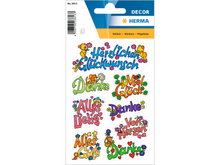 HERMA Sticker DECOR 'voeux de bonheur'