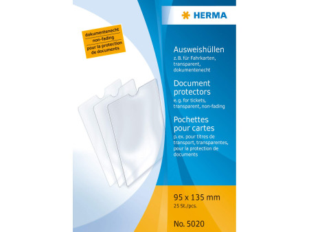 HERMA étui de poche, PP, 1 poche, 0,14 mm, transparent