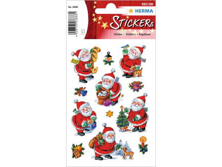HERMA Sticker de Noël DECOR 'Père Noël amusant',