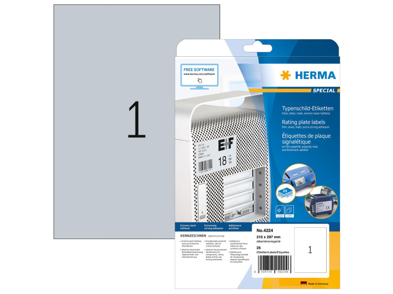 HERMA Etiquette de plaque signalétique SPECIAL, 210 x 297 mm