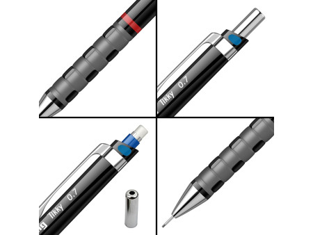 rotring Porte-mines fin Tikky 0,7 mm, noir