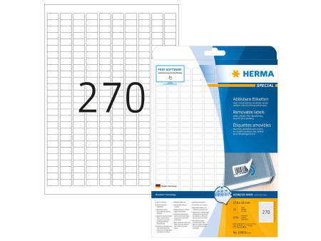 HERMA Etiquette universelle SPECIAL, 17,8 x 10 mm, blanc