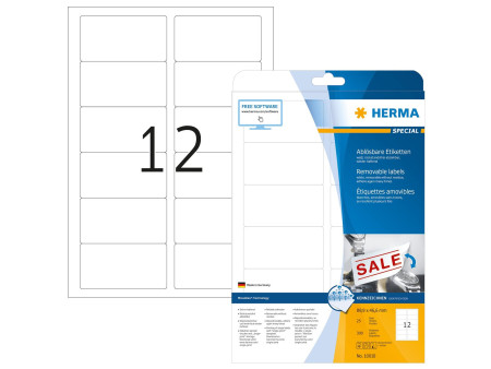 HERMA Etiquette universelle SPECIAL, 88,9 x 46,6 mm, blanc