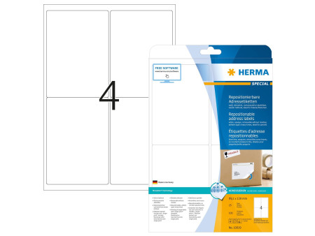 HERMA Etiquette universelle SPECIAL, 99,1 x 139 mm, blanc