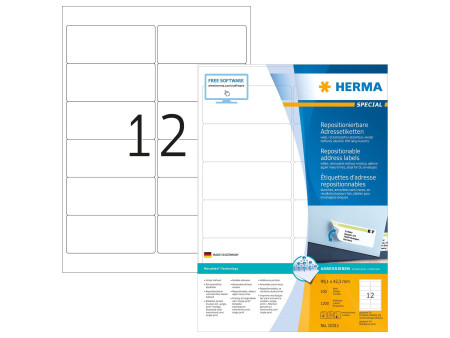 HERMA Etiquette universelle SPECIAL, 99,1 x 42,3 mm, blanc