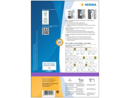 HERMA Etiquette dos de classeur SPECIAL, 192 x 34 mm, blanc