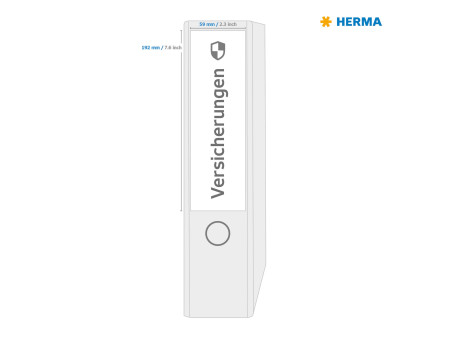 HERMA Etiquette dos de classeur SPECIAL, 192 x 59 mm, blanc