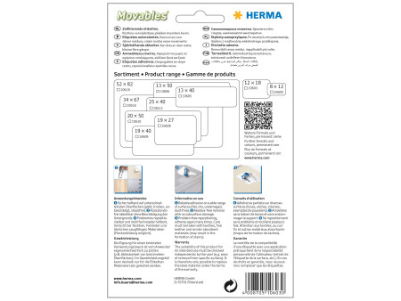 HERMA Étiquette multi-usage, 12x18mm, inscriptible à la main
