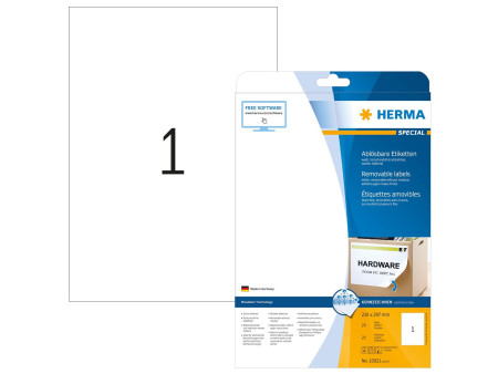 HERMA Etiquette universelle SPECIAL, 210 x 297 mm, blanc