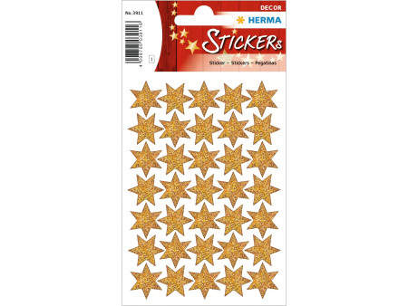 HERMA Sticker de Noel DECOR 'étoiles', asssorti, or