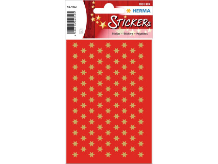 HERMA Autocollants de Noël DECOR 'étoiles', 6 mm, or