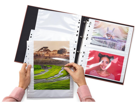 HERMA Pochettes transparentes Fotophan A4, pour photos