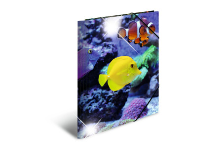 HERMA Chemise à élastiques 'poissons', PP Glossy, A4
