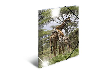 HERMA Chemise à élastiques 'girafe', PP Glossy, A3