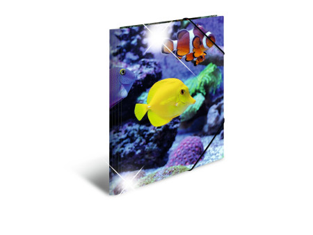 HERMA Chemise à élastiques 'poissons', PP Glossy, A3