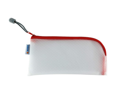HERMA Pochette à fermeture à zip 'Mesh Bags', rouge