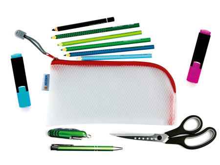 HERMA Pochette à fermeture à zip 'Mesh Bags', rouge